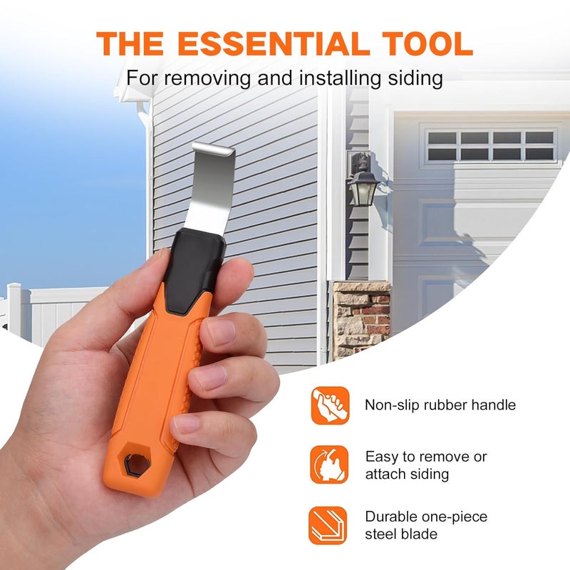 DMMBMFC Vinyl Siding Removal Tool - Extra Long Handle, Steel Blade, Non-Slip Grip for Installation and Removal - Image 3